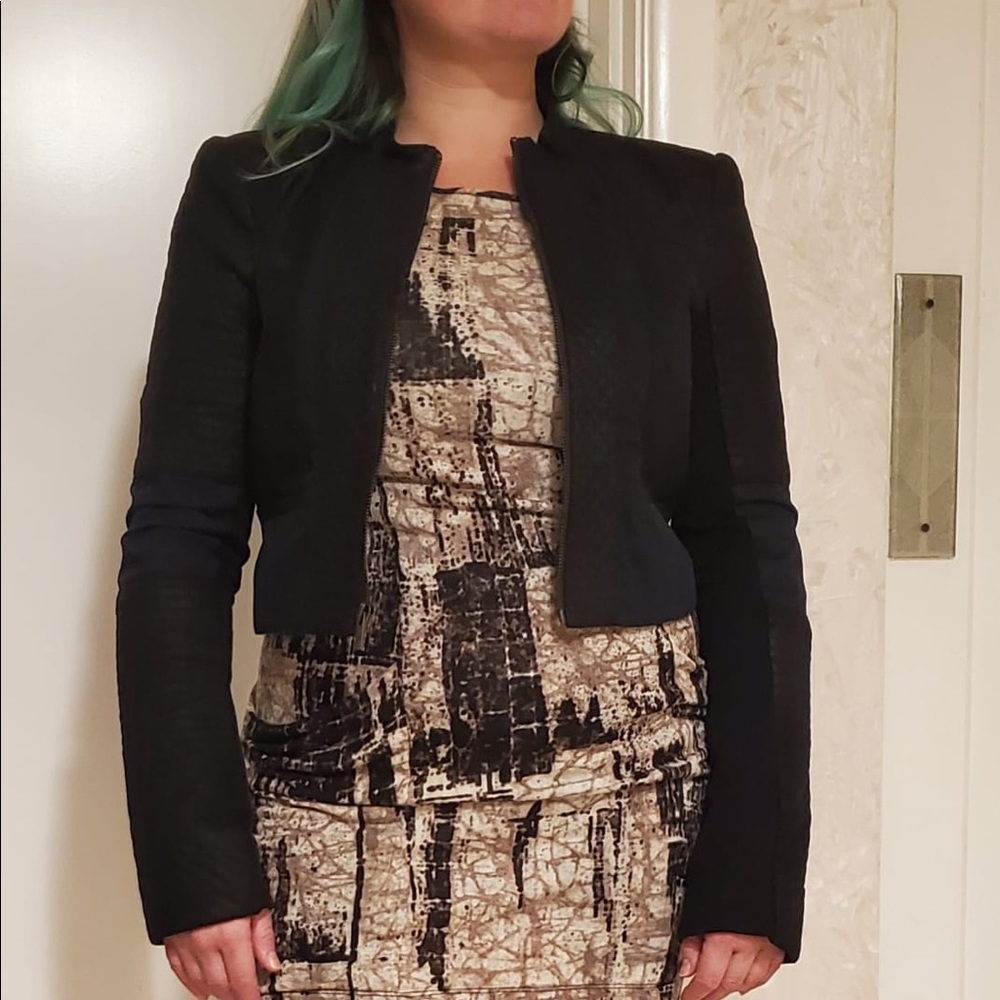 BCBG MaxAzria Cropped Black Blazer